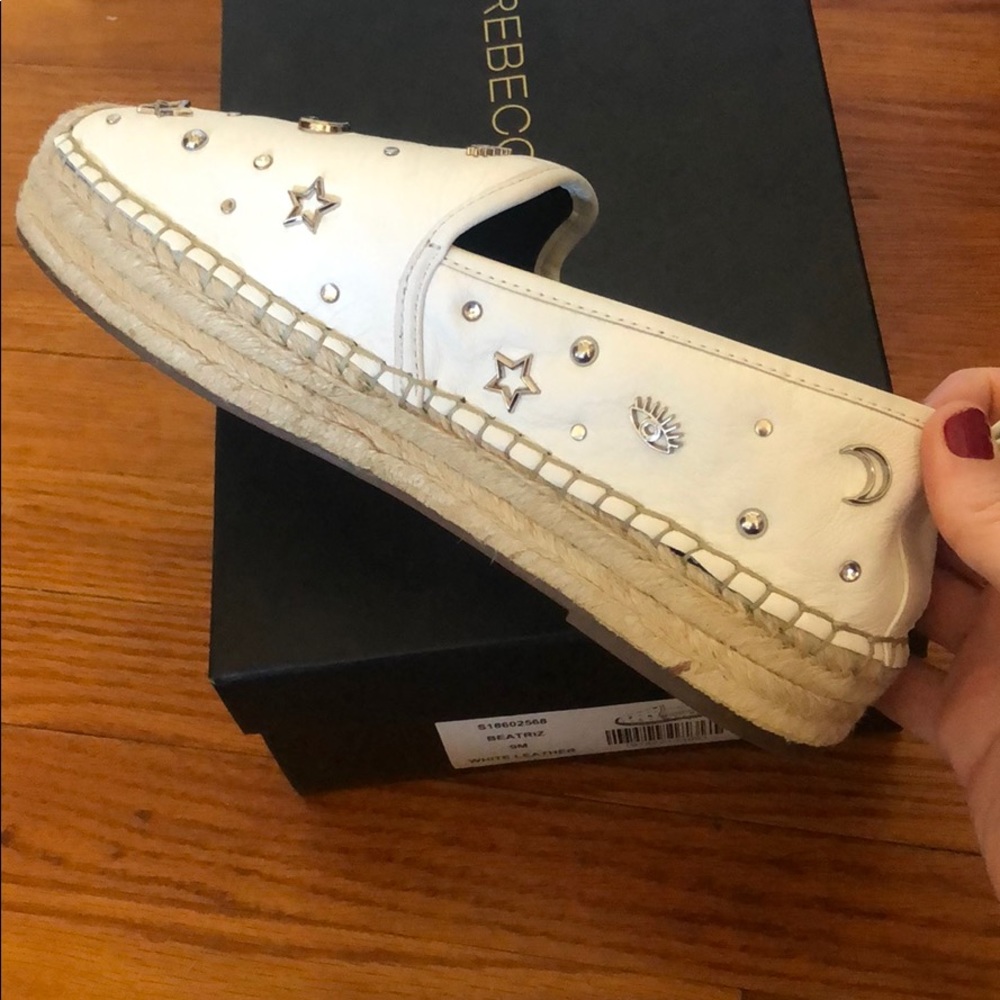 REBECCA MINKOFF Beatriz Leather Espadrilles Sz 9